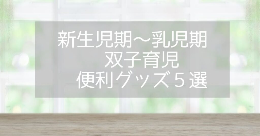 新生児～乳児期　双子育児便利グッズ　アイキャッチ画像