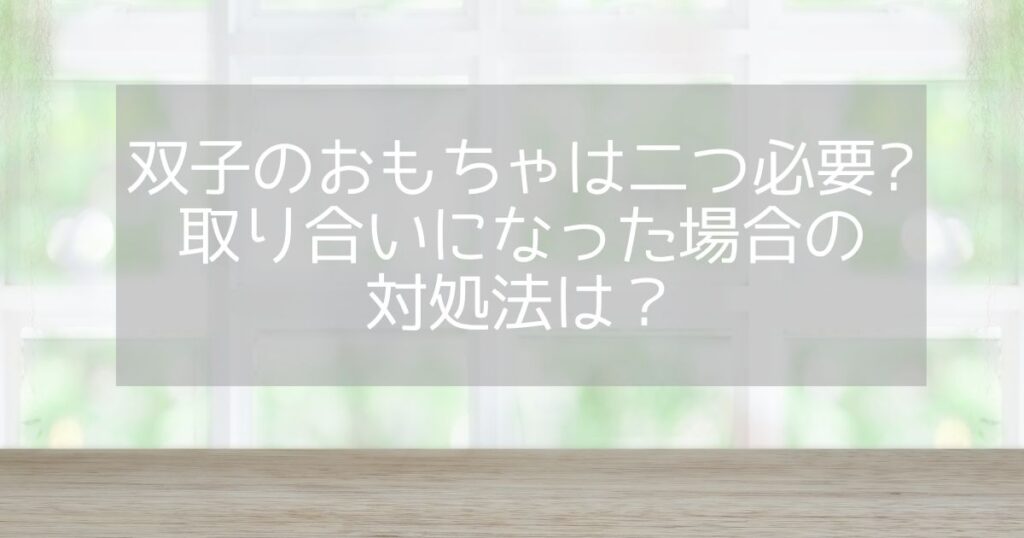 双子のおもちゃはふたつ必要？アイキャッチ画像